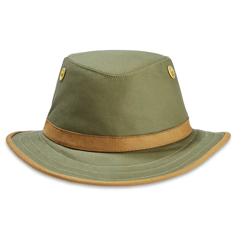 Tilley Unisex TWC7 Outback Hat in Green/British Tan-1