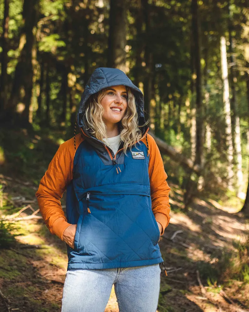 Passenger Women's Ocean Recycled Insulated 1/2 Zip Jacket in Ensign Blue-4