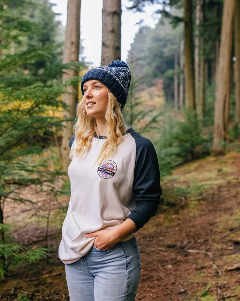 Passenger West Coast Recycled Bobble Hat in Rich Navy-4