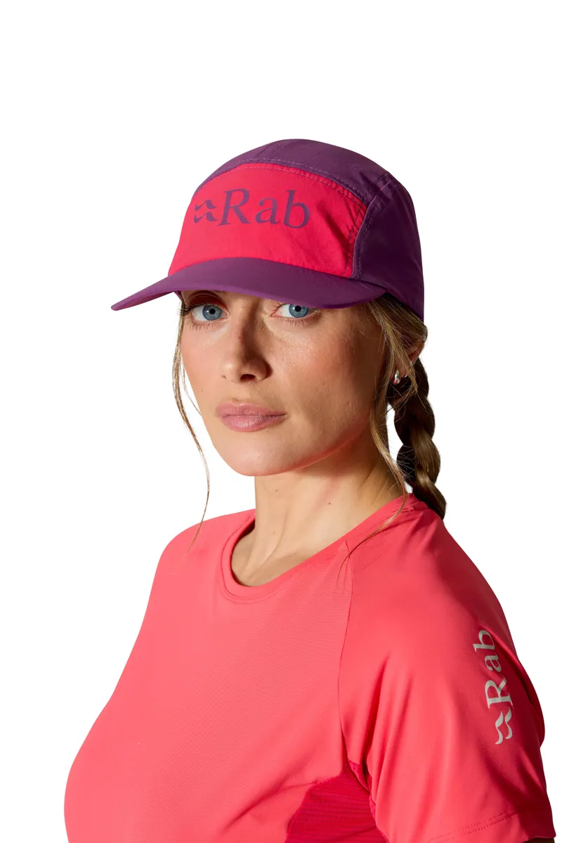 Rab Talus 5 Panel Cap in Plum/Watermelon-1