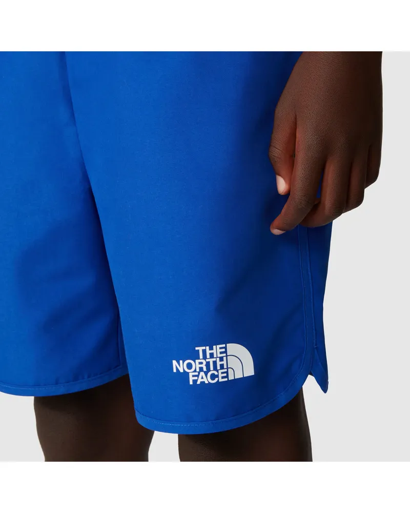 The North Face Kid's Amphibious Class V Short in TNF Blue Tagline Phantom Print-4