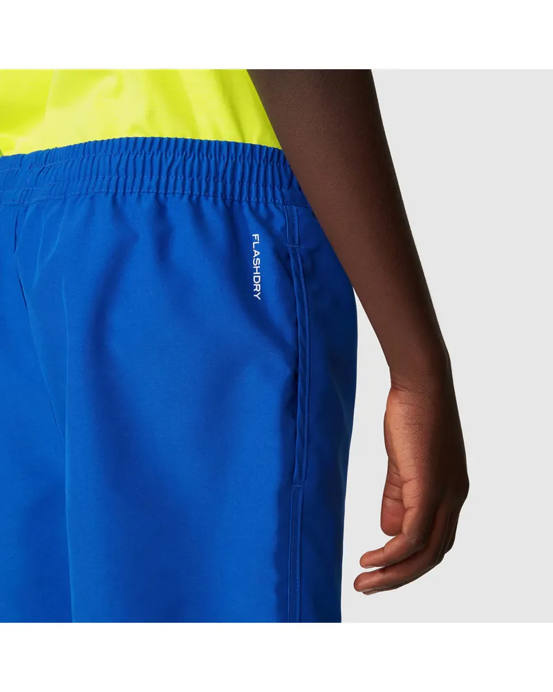 The North Face Kid's Amphibious Class V Short in TNF Blue Tagline Phantom Print-3