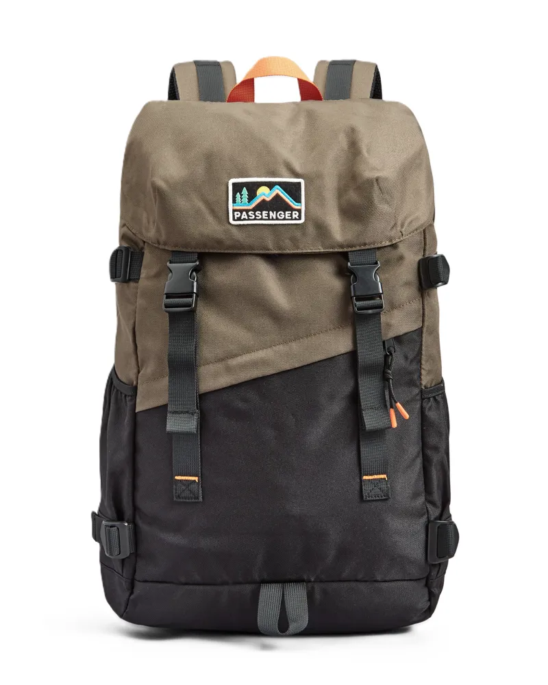 Passenger Boondocker Recycled 26L Backpack in Black/Khaki-1