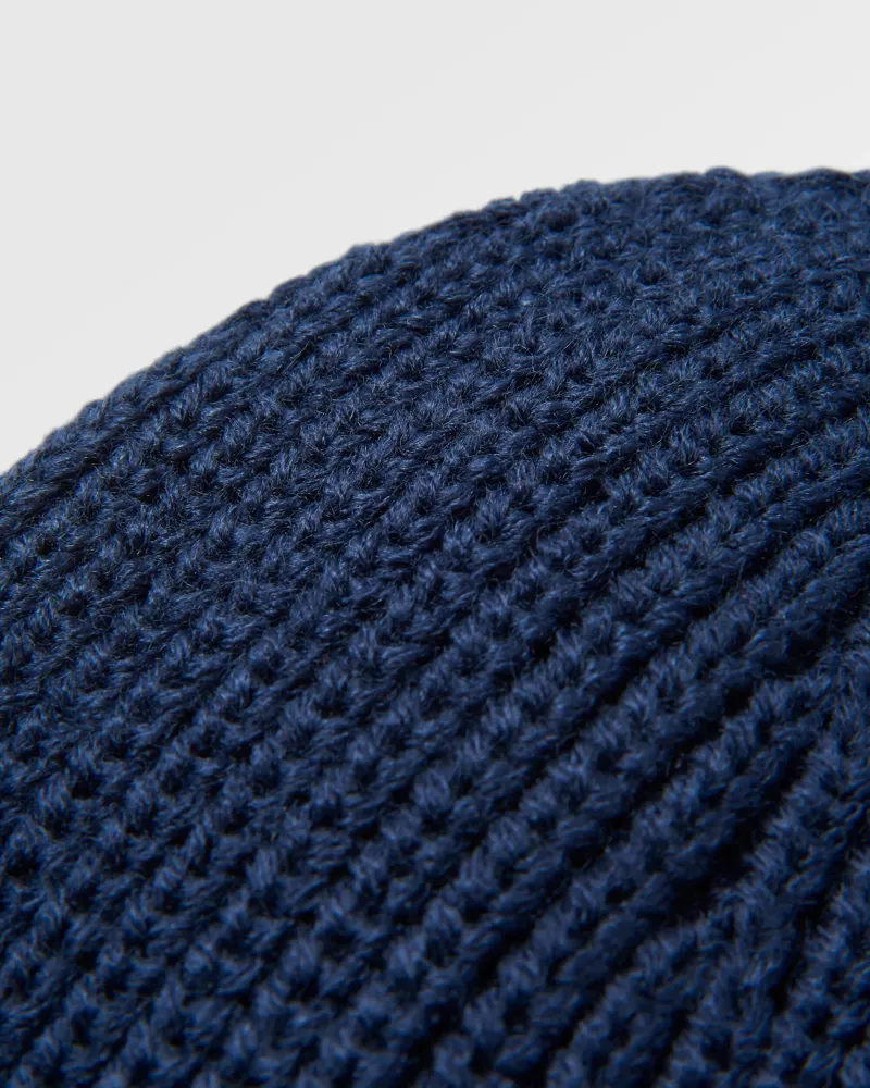 Passenger Compass Recycled Beanie in Rich Navy-2