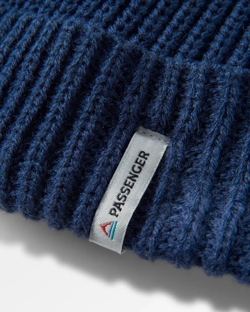 Passenger Compass Recycled Beanie in Rich Navy-1