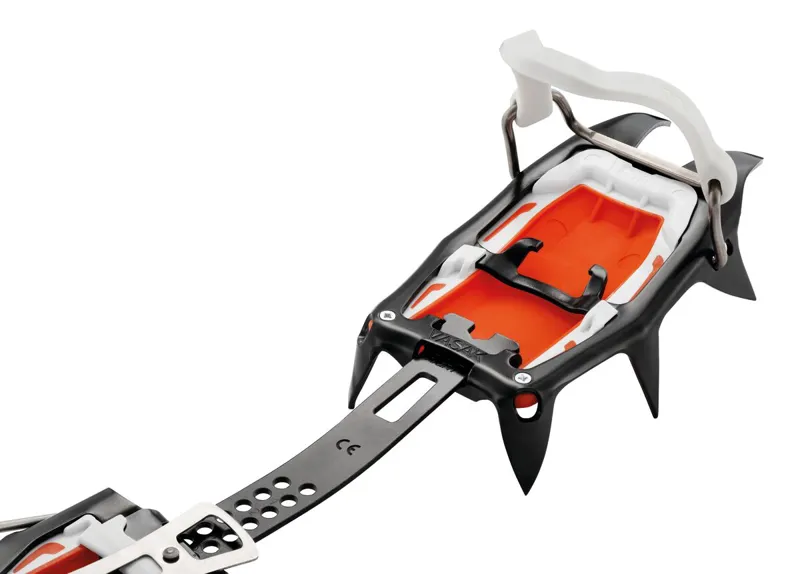 Petzl Vasak Mountaineering Crampons Leverlock Universal in Black/Orange-3