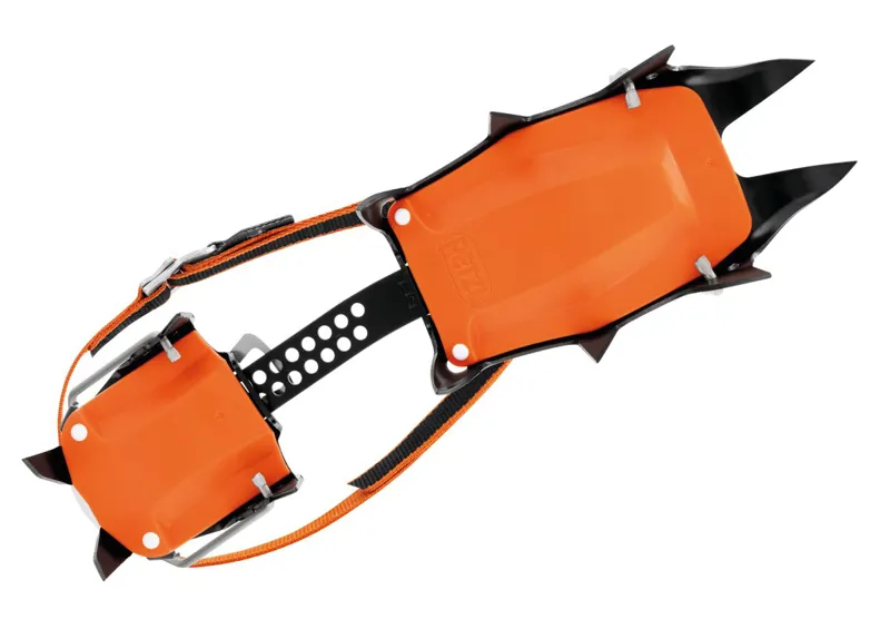 Petzl Vasak Mountaineering Crampons Leverlock Universal in Black/Orange-2