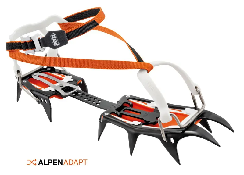 Petzl Vasak Mountaineering Crampons Leverlock Universal in Black/Orange-1