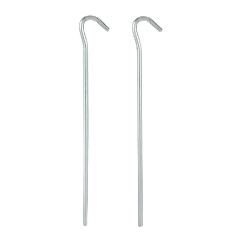 Highlander Steel Wire Peg 10 Pack in Metal - 18cm/7in