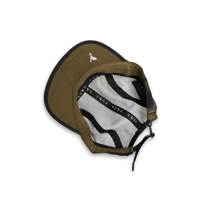 Vaga Adult Patterned Cap in Black/Charcoal/Moss Green-1