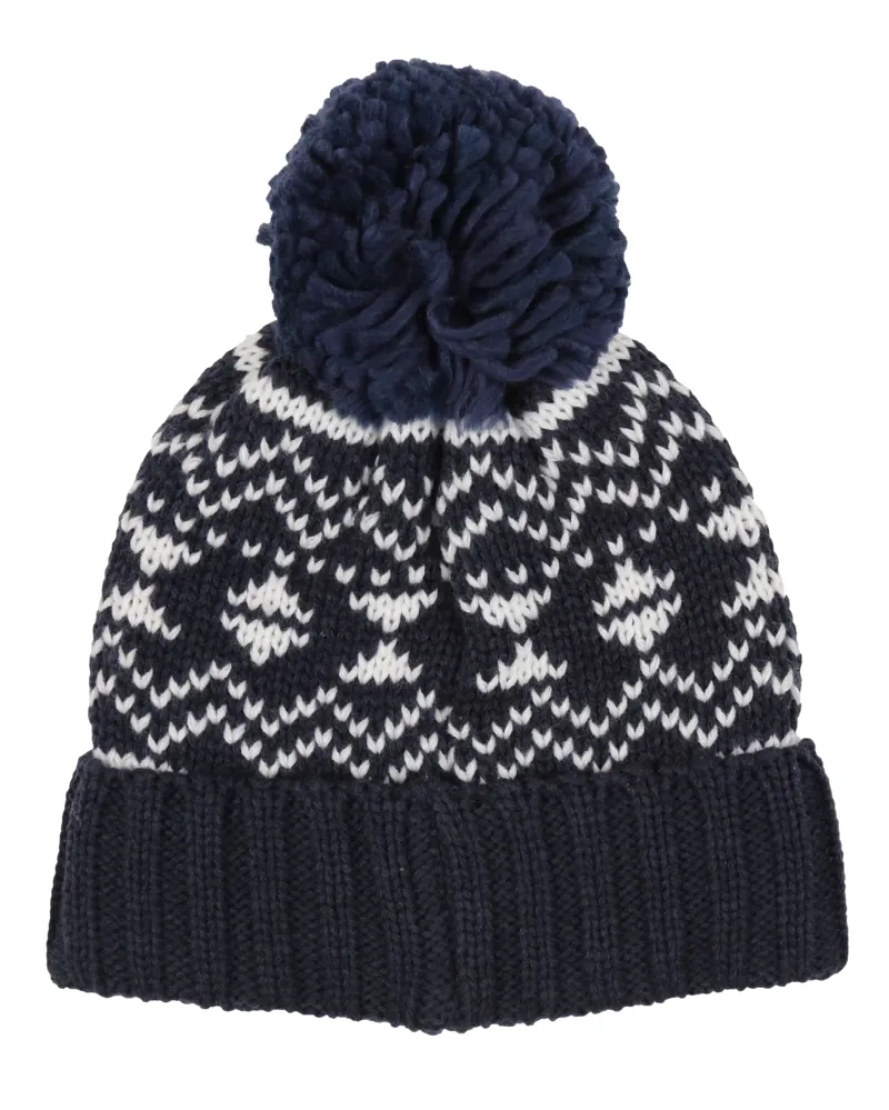 Passenger West Coast Recycled Bobble Hat in Rich Navy-1