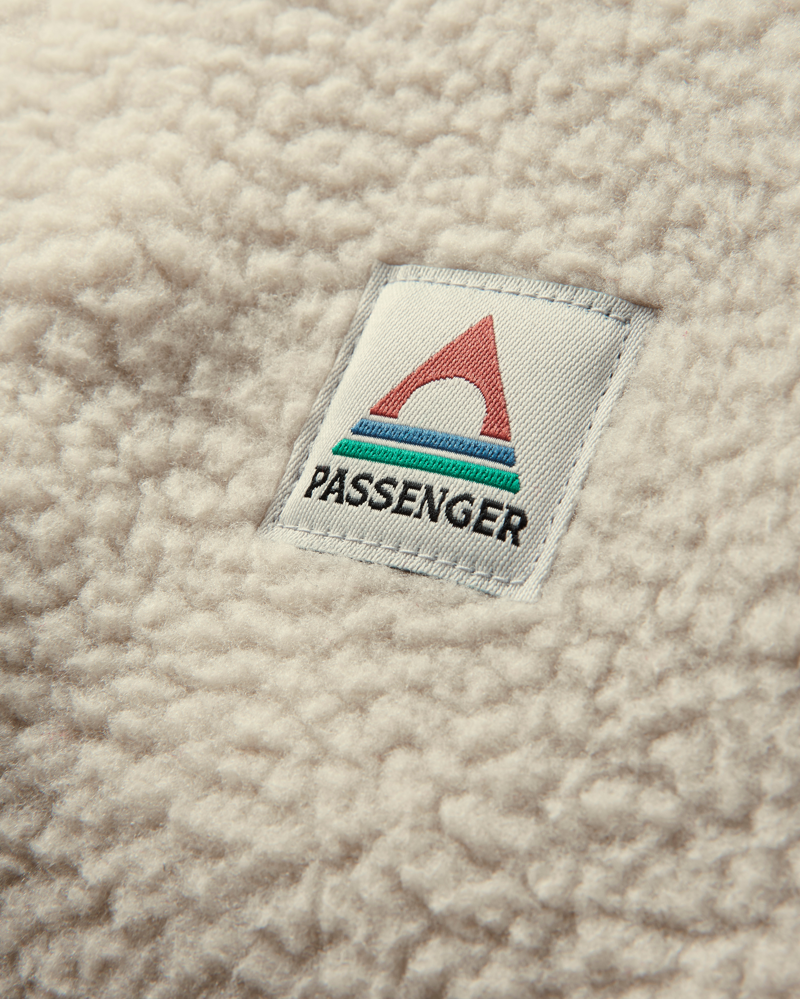 Passenger Women's Fairbanks 2.0 Full Zip Recycled Sherpa Fleece in Oatmeal-2