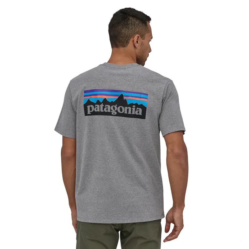 Patagonia Men's P-6 Logo Responsibili-Tee in Grey-2