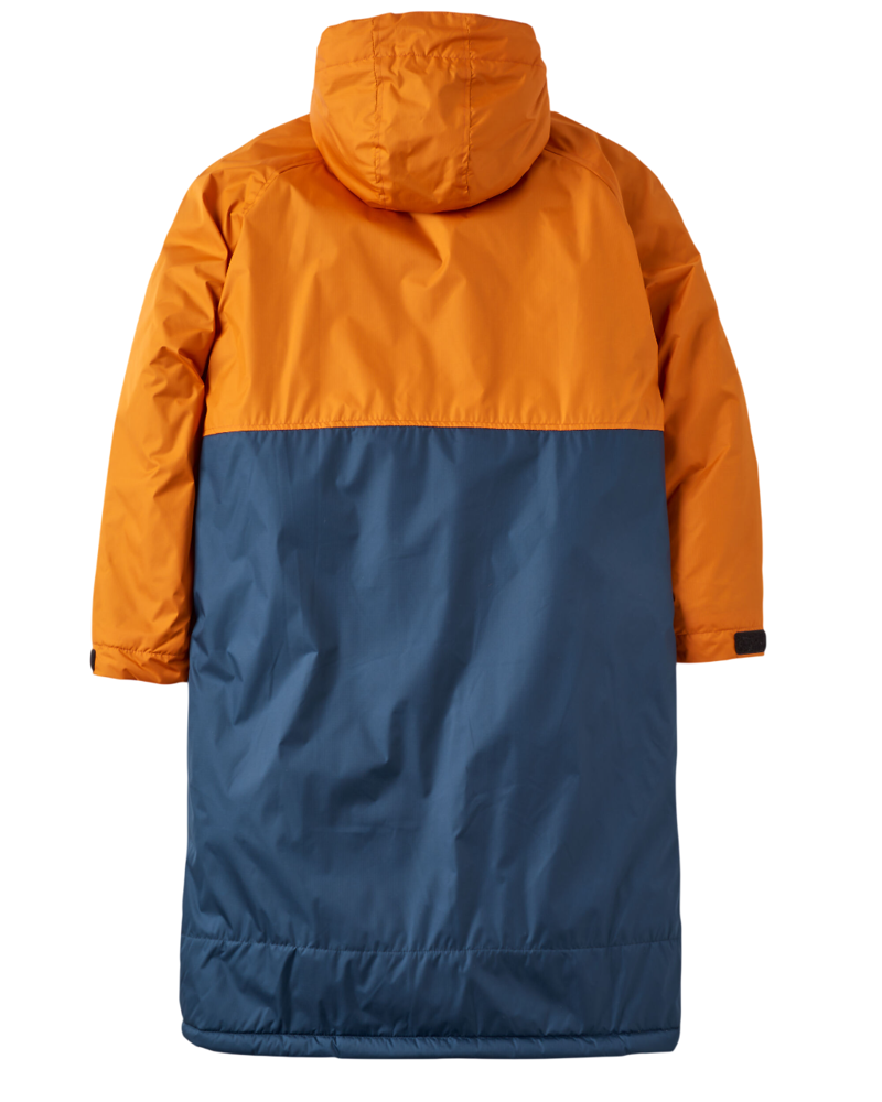 Passenger Waves Recycled Sherpa Lined Changing Robe in Sunrise Orange/Rich Navy-1