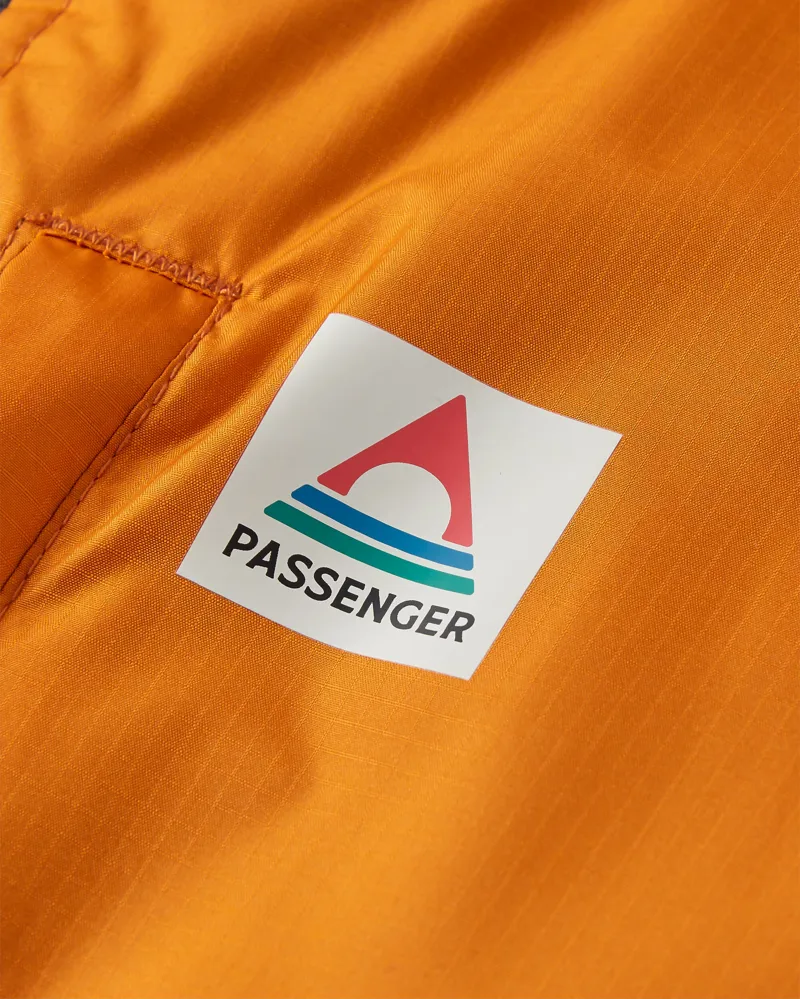 Passenger Waves Recycled Sherpa Lined Changing Robe in Sunrise Orange/Rich Navy-2