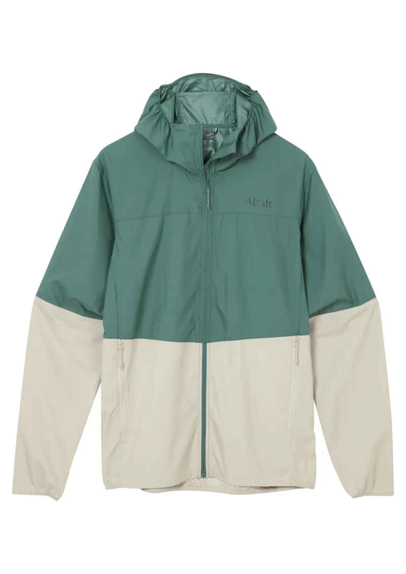 Rab Men's Windgather Hoody in Sage/Pebble