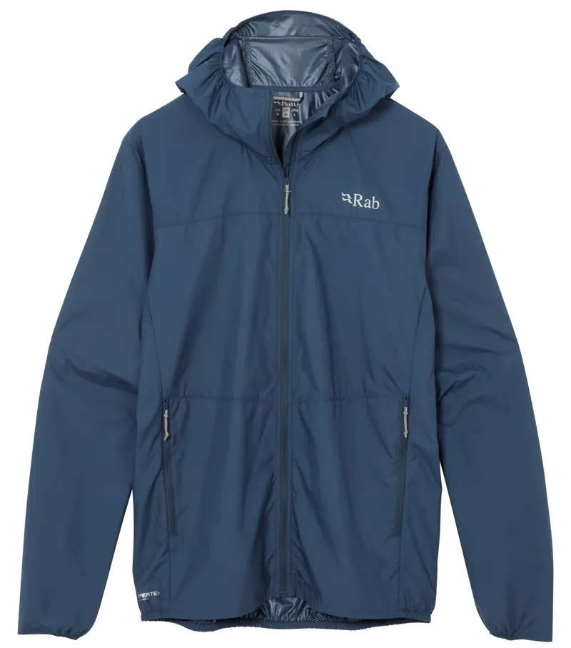 Rab Men's Windgather Hoody in Tempest Blue