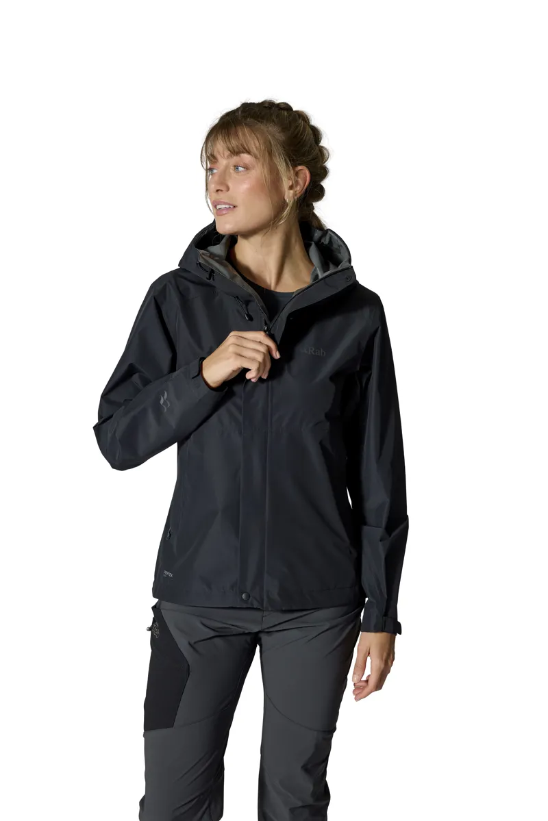 Rab Women's Downpour Jacket in Black-2