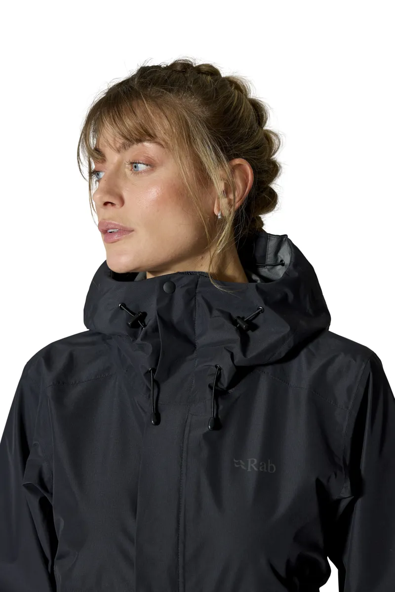 Rab Women's Downpour Jacket in Black-8