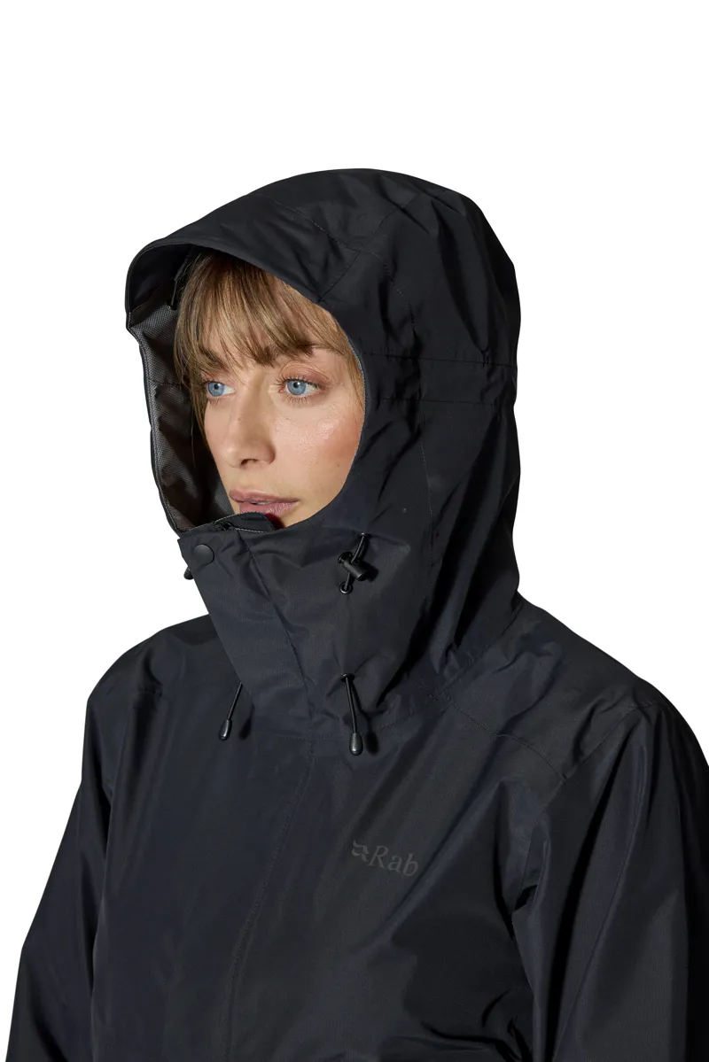 Rab Women's Downpour Jacket in Black-10
