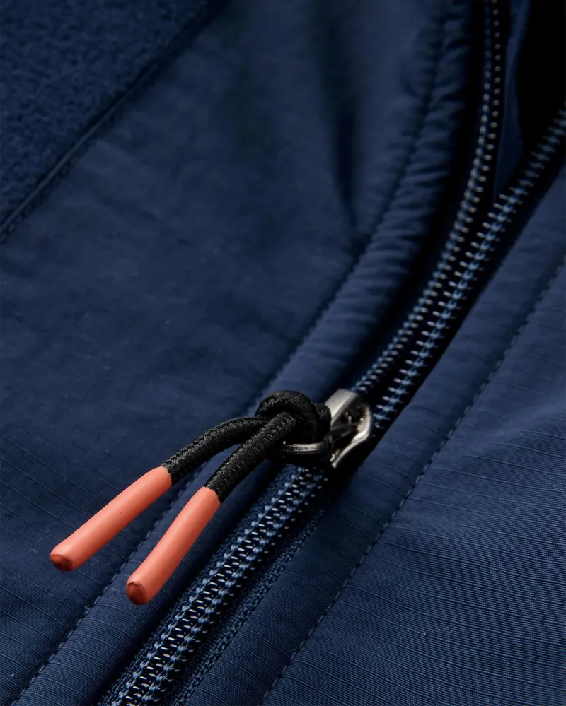 Passenger Men's Woodland 2.0 Hoodless 1/2 Zip Recycled Polar Fleece in Rich Navy/Dark Denim-3