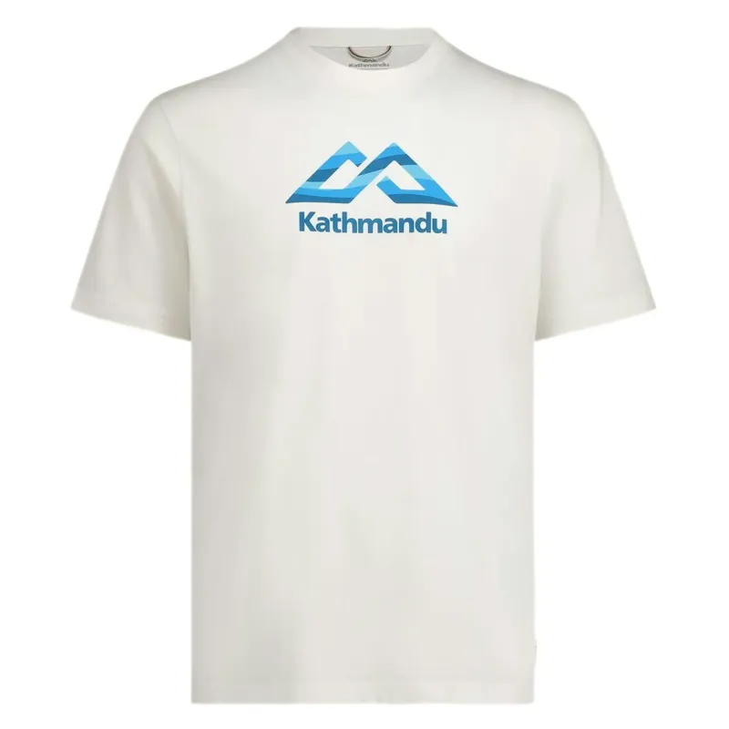 Kathmandu Men's Logo Fill Organic Cotton Tee in White