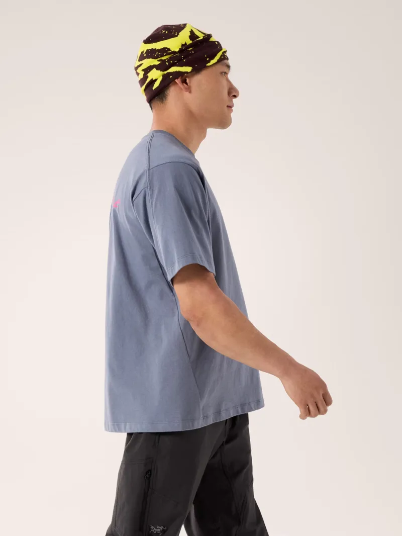 Arc'teryx Adult Men's Kragg Cotton Logo T-Shirt in Stratus/Multi-3