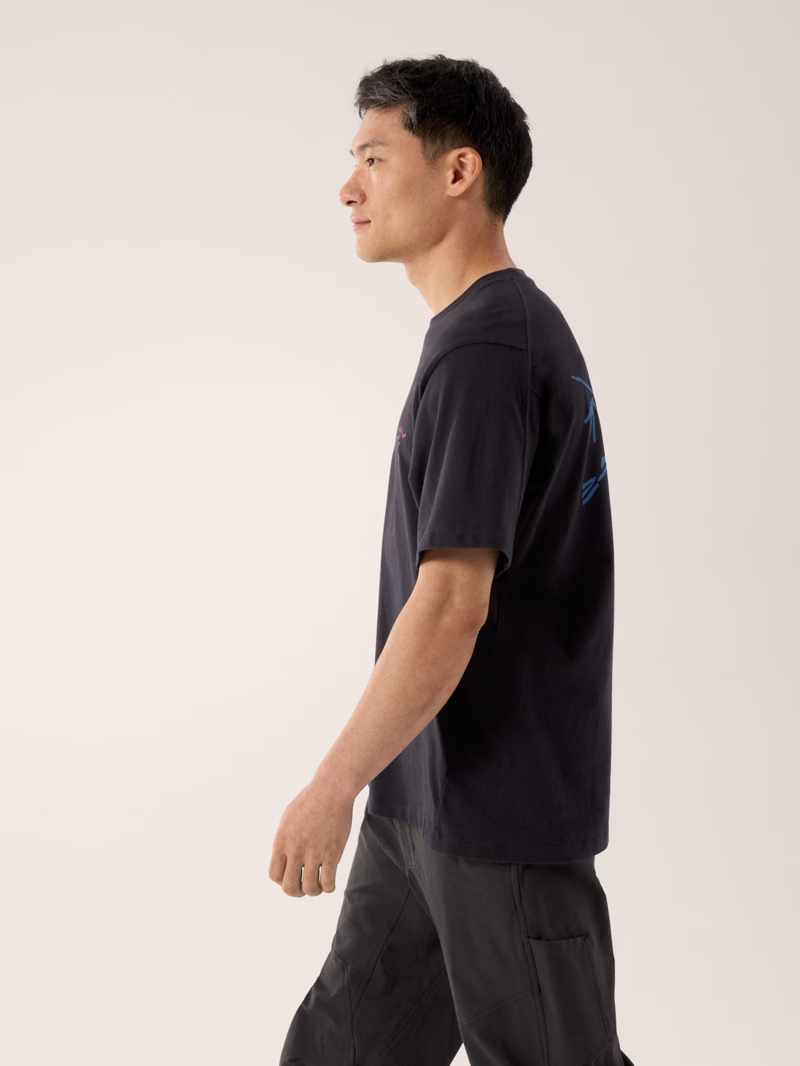 Arc'teryx Adult Men's Kragg Cotton Logo T-Shirt in Black/Multi-3