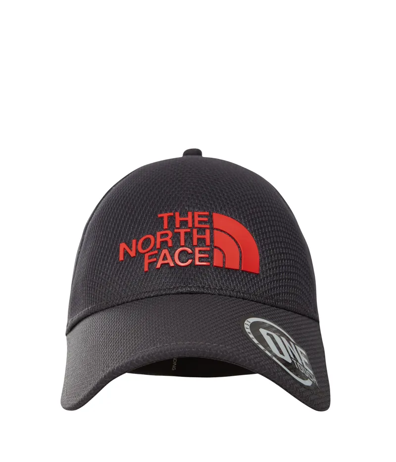 THE NORTH FACE ONE TOUCH BALL CAP ASPHALT GREY/FIERY RED