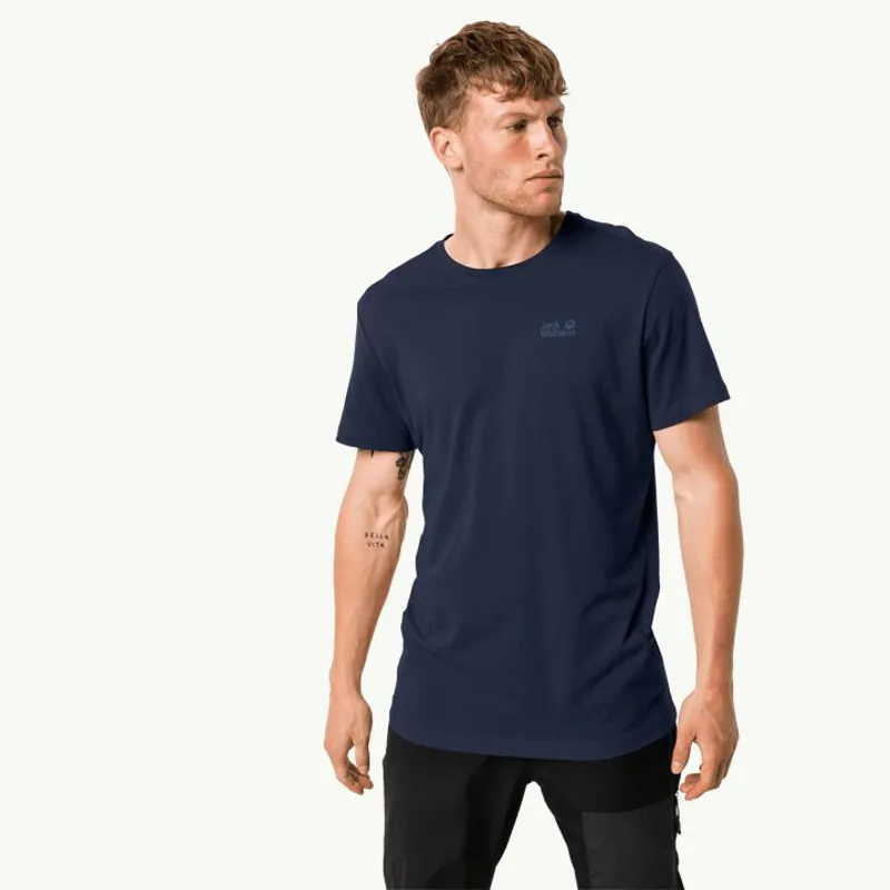 Jack Wolfskin Essential T-Shirt in Night Blue-1
