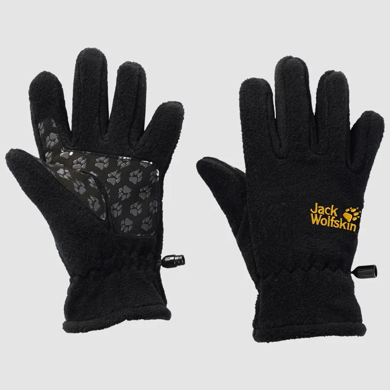 JACK WOLFSKIN KIDS FLEECE GLOVE BLACK