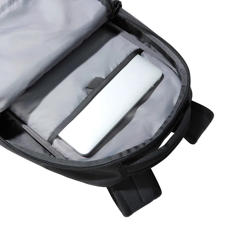 The North Face Vault rucksack in TNF Black Heather/Ledyellow-5