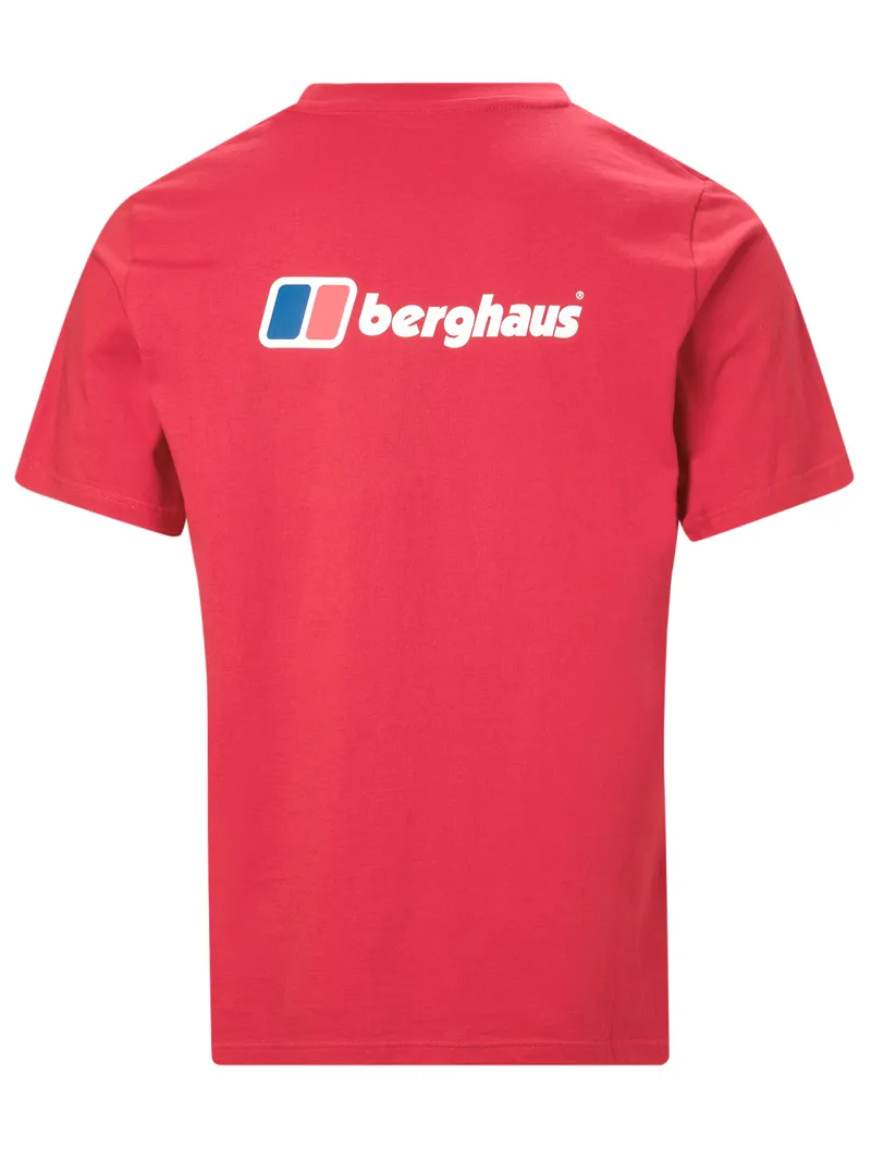 Berghaus Front And Back Logo Mens T-shirt in Red/Red-1