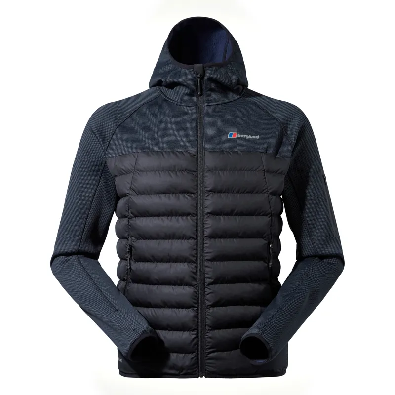 Berghaus Urban Pravitale Hybrid Hooded Mens Jacket in Black/ Dark Grey