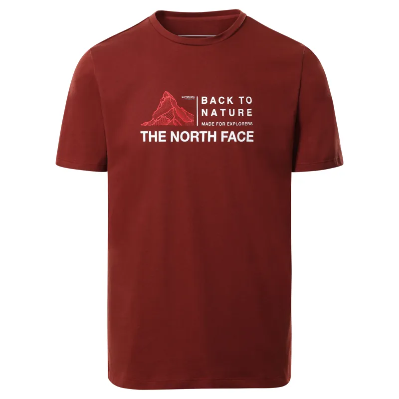 The North Face Foundation Graphic Mens T-Shirt in Brick House Red