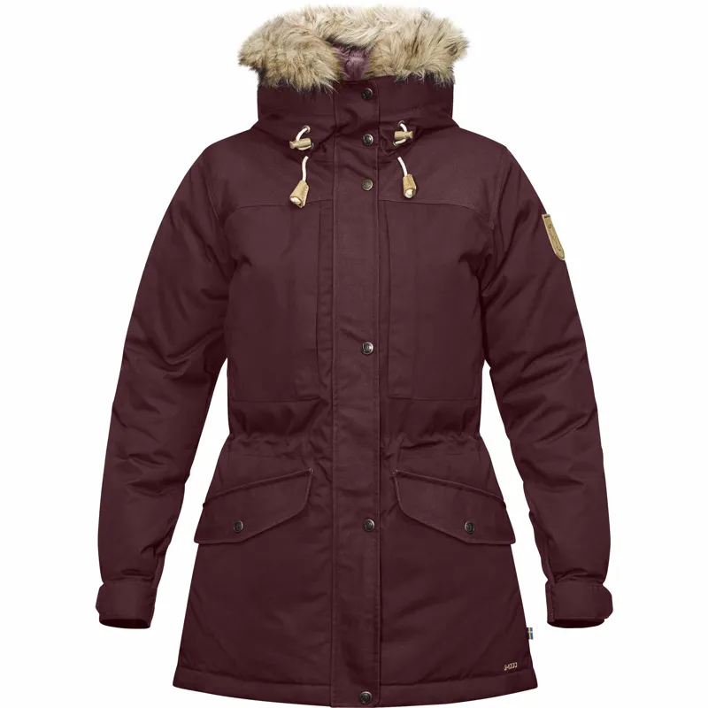 Fjallraven Singi Down Womens Jacket in Dark Garnet