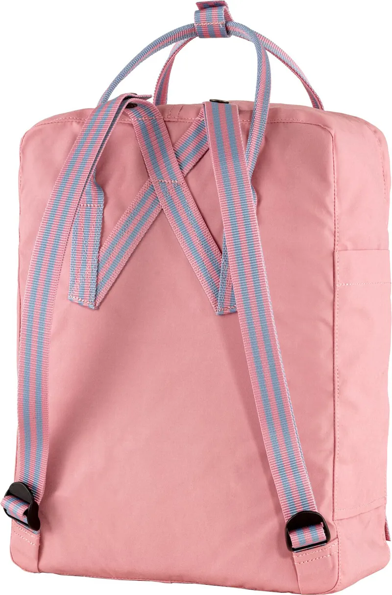 Fjallraven Kanken in Pink/Long Stripes-2