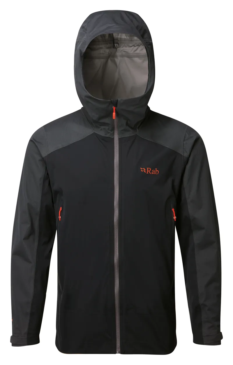 Rab Kinetic Alpine Mens waterproof Jacket in Beluga