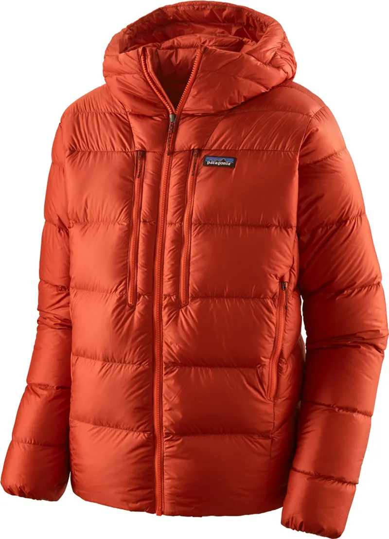 PATAGONIA MENS FITZ ROY DOWN HOODY HOT EMBER
