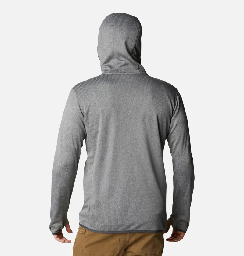 Columbia Park View Mens Full Zip Fleece Hoodie in City Grey Heather-3