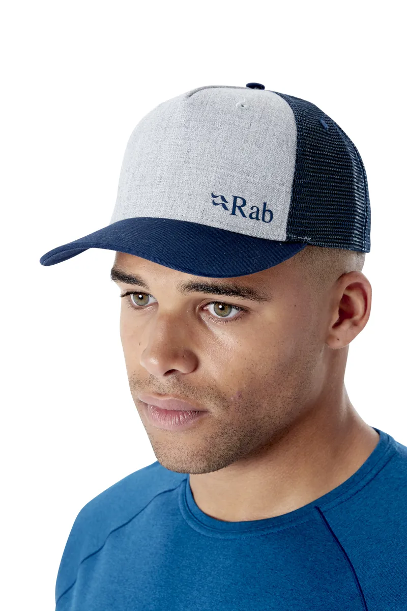 Rab Adult Trucker Logo Cap in Grey Marl-1