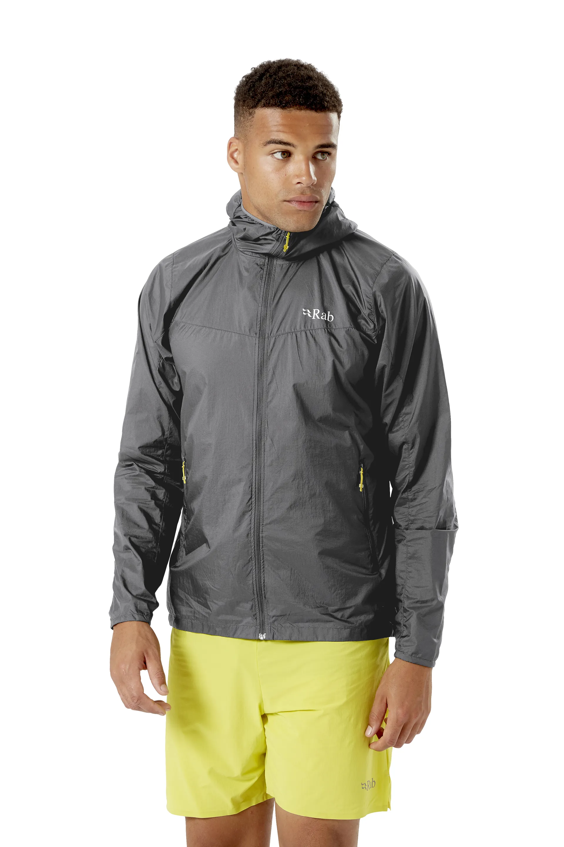 Rab Vital Mens Windshell Hoody in Graphene
