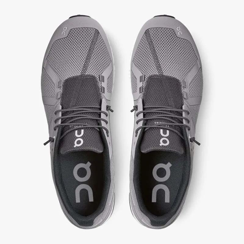 On Running Cloud Mens Trainers in Zinc/White-1