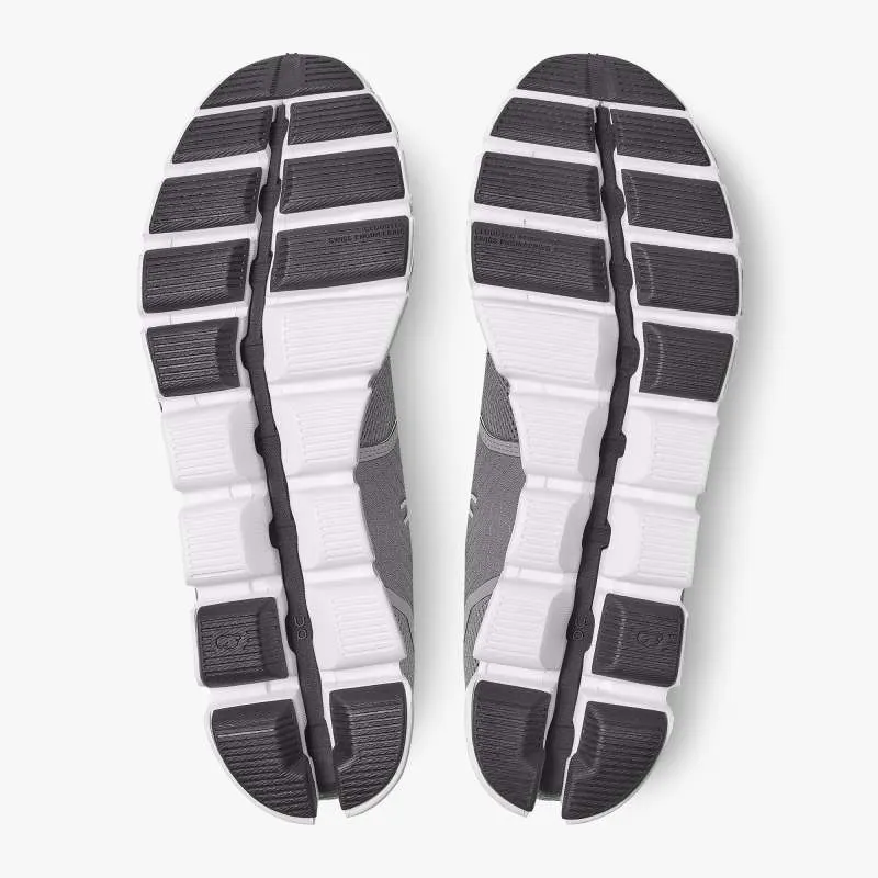 On Running Cloud Mens Trainers in Zinc/White-2