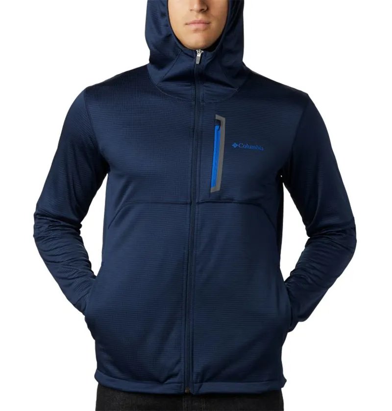 COLUMBIA MENS TECH TRAIL FULL ZIP HOODIE COLLEGIATE NAVY-2