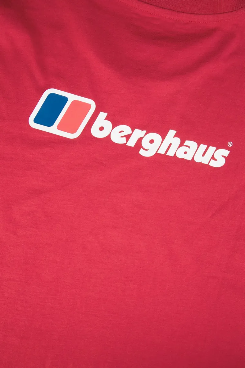 Berghaus Front And Back Logo Mens T-shirt in Red/Red-2