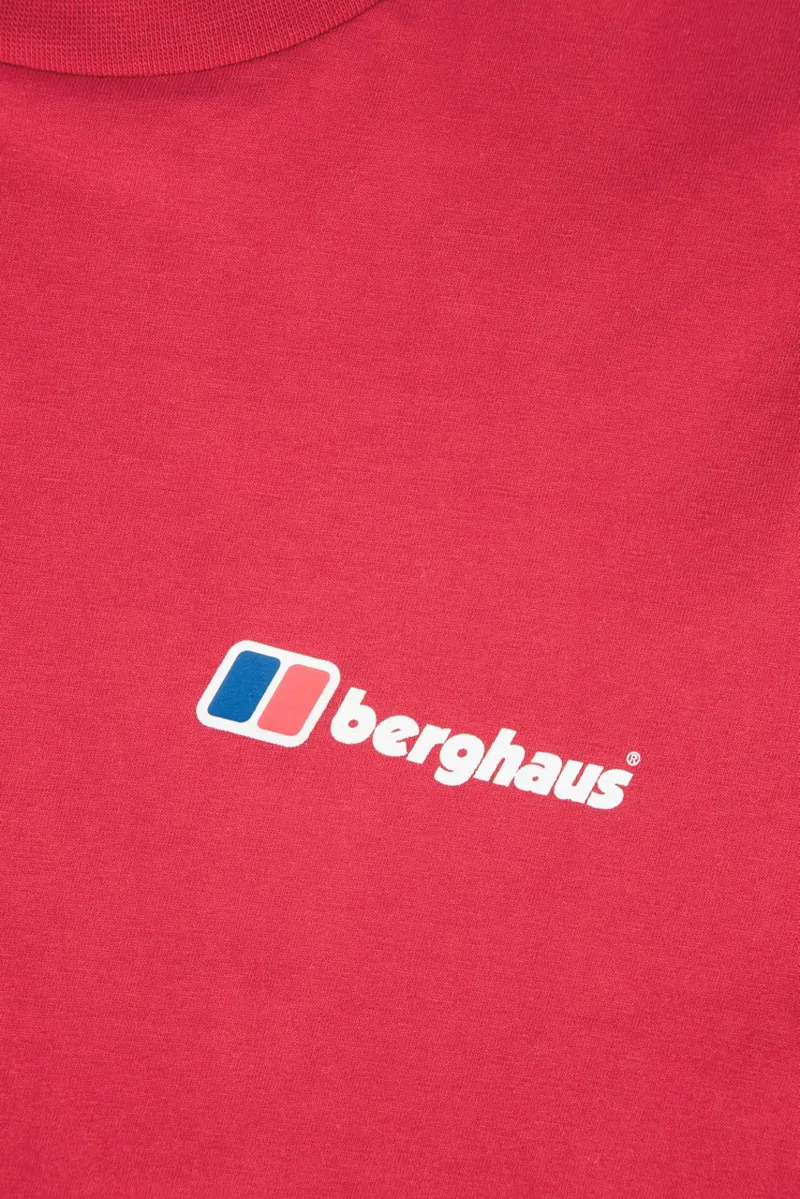 Berghaus Front And Back Logo Mens T-shirt in Red/Red-3