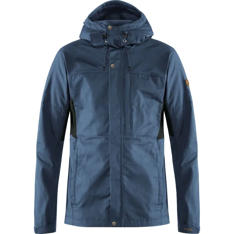 Fjallraven Kaipak Mens Jacket in Uncle Blue/Dark Grey