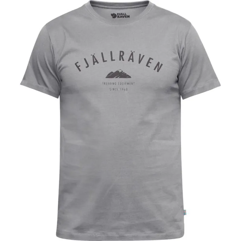 FJALLRAVEN MENS TREKKING EQUIPMENT T-SHIRT SHARK GREY