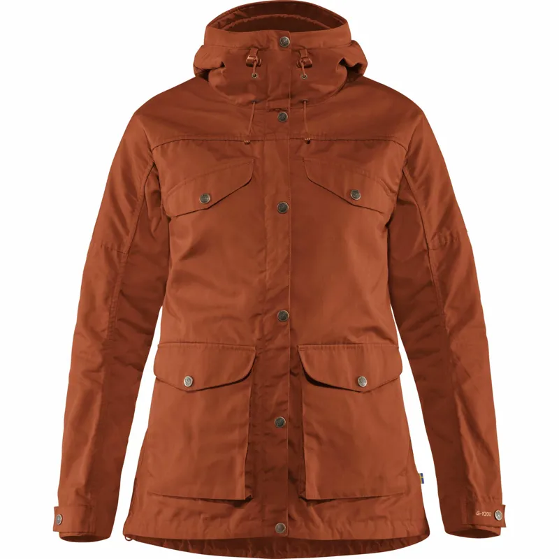 FJALLRAVEN WOMENS VIDDA PRO JACKET AUTUMN LEAF
